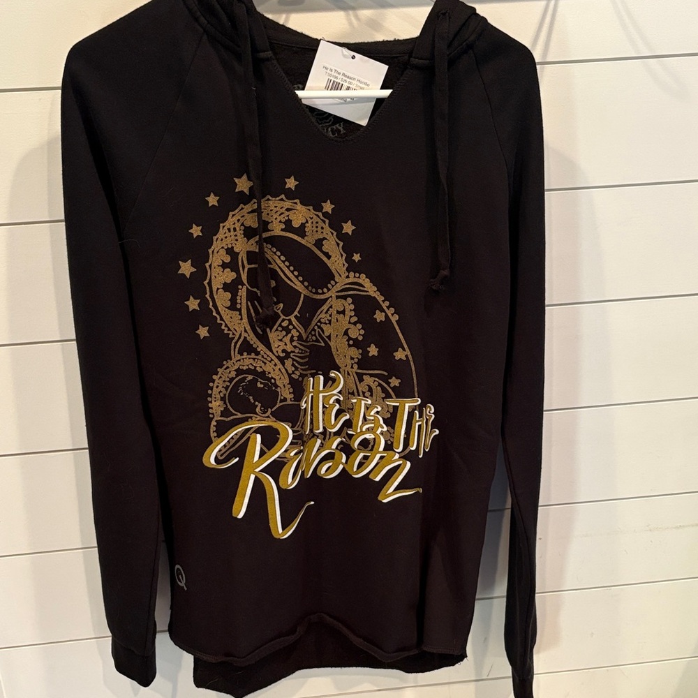 Black and Gold Women's Crew Neck Sweater